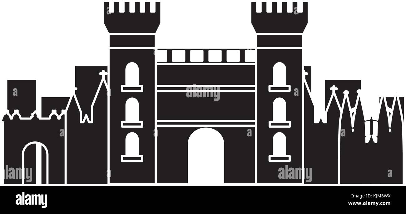 castle building in city icon image Stock Vector Image & Art - Alamy