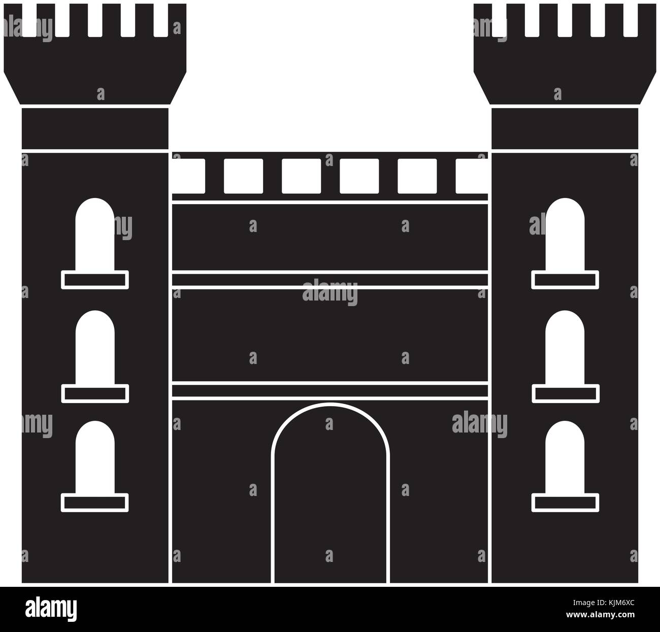 castle building icon image Stock Vector Image & Art - Alamy