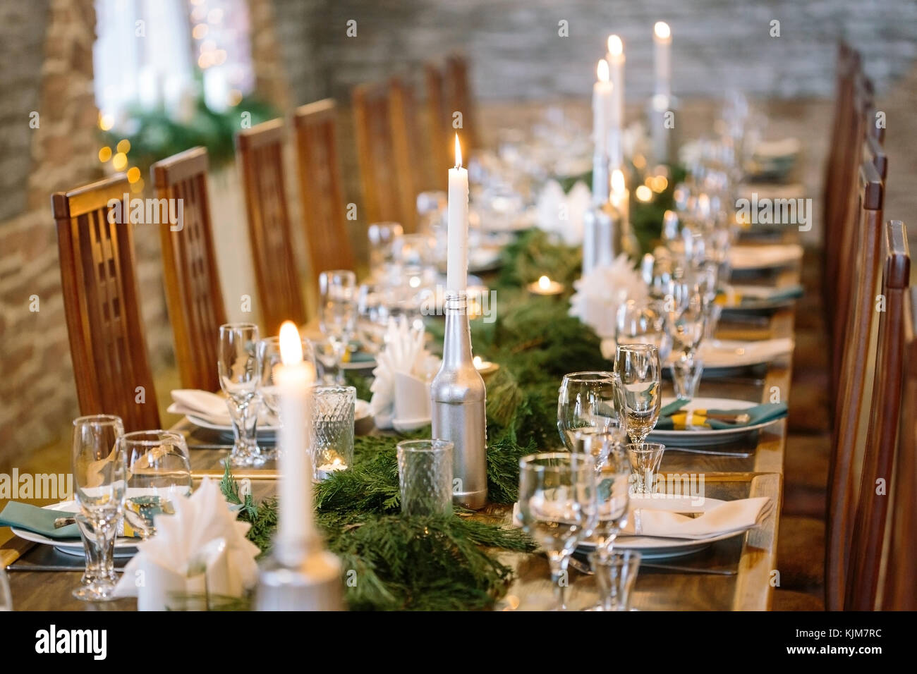 nature, winter, table setting concept. among clean plates, sparkling ... nature, winter, table setting concept. among clean plates, sparkling ...