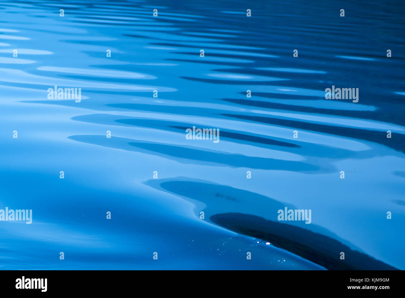 Blue rippled water as abstract background. Tranquil surface texture of ...