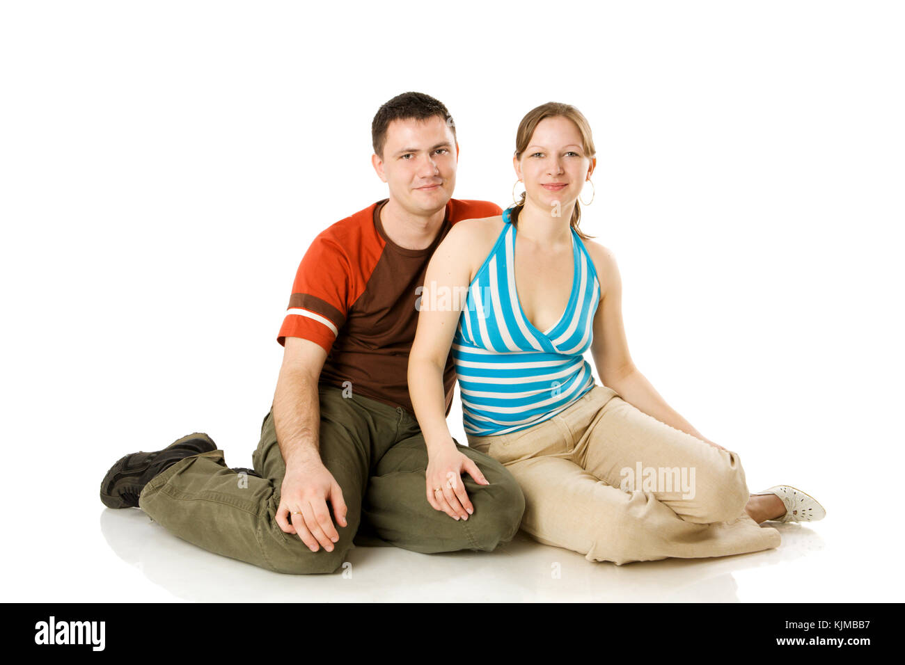 portrait of Happy married Couple isolated on white Stock Photo - Alamy