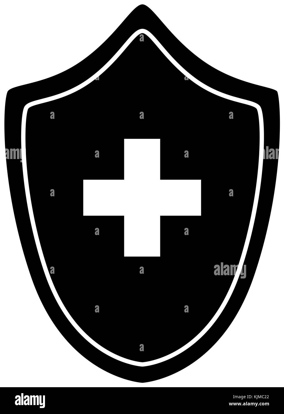 shield with cross icon vector illustration design Stock Vector Image ...
