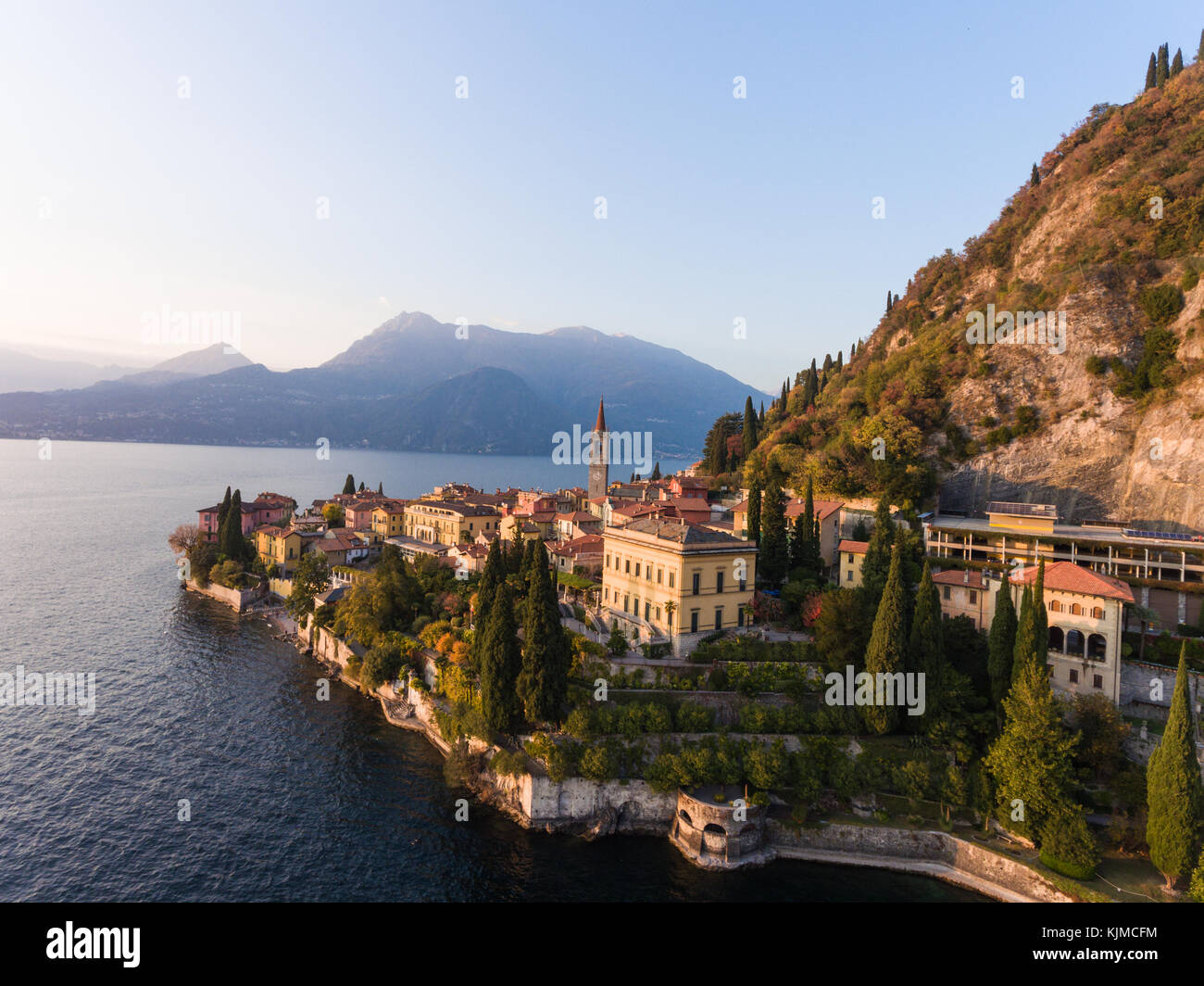 Famous destination on Como lake in Italy. Village of Varenna Stock Photo
