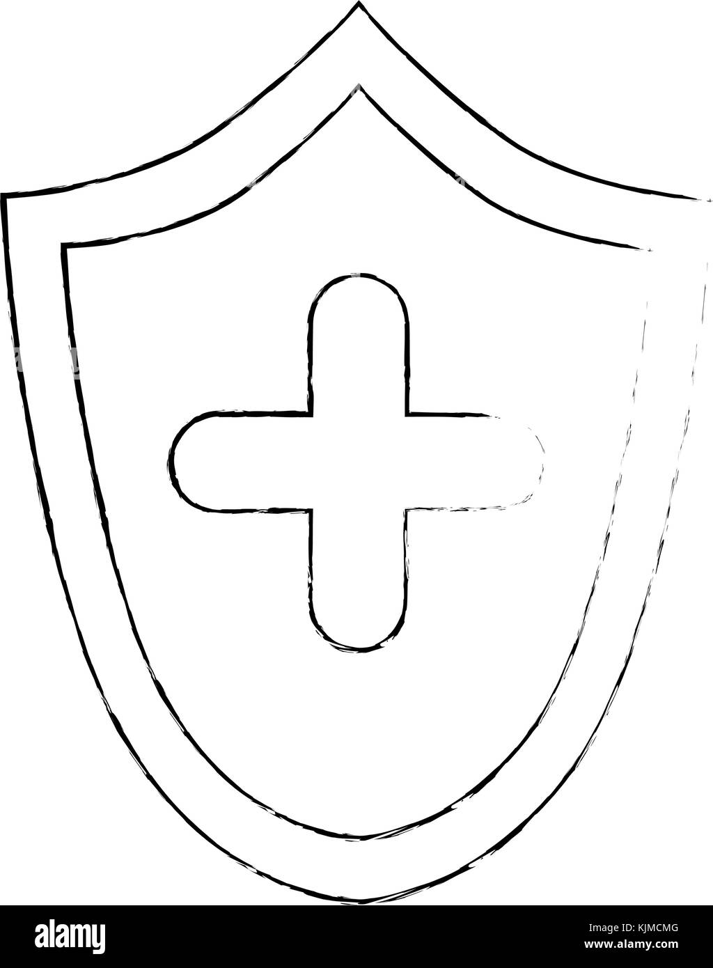 shield with cross icon vector illustration design Stock Vector Image ...
