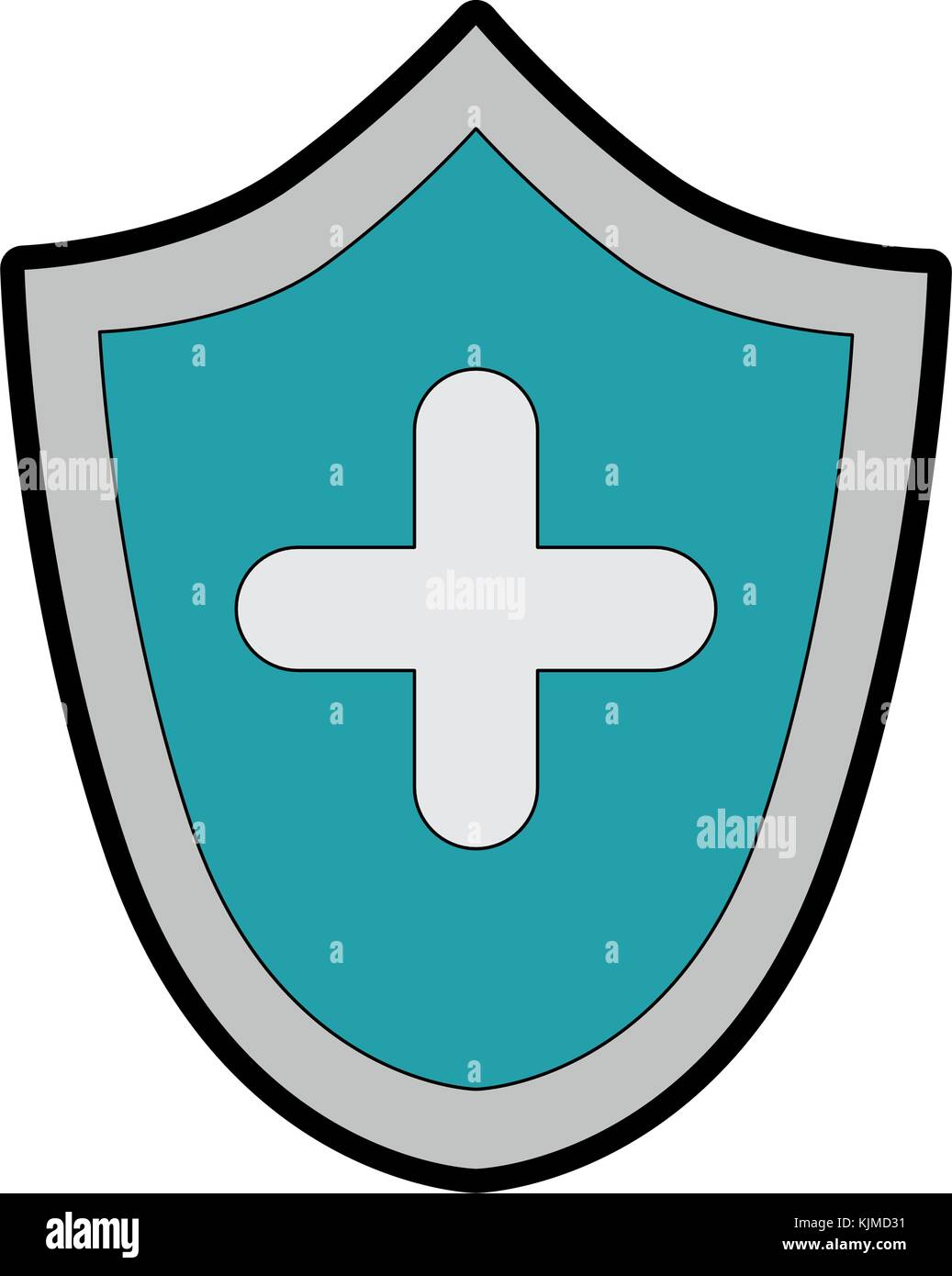 shield with cross icon vector illustration design Stock Vector Image ...