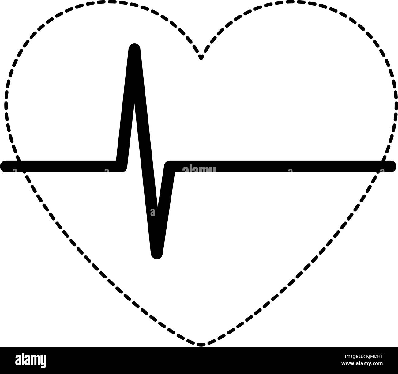 heart with pulse icon vector illustration design Stock Vector Image ...