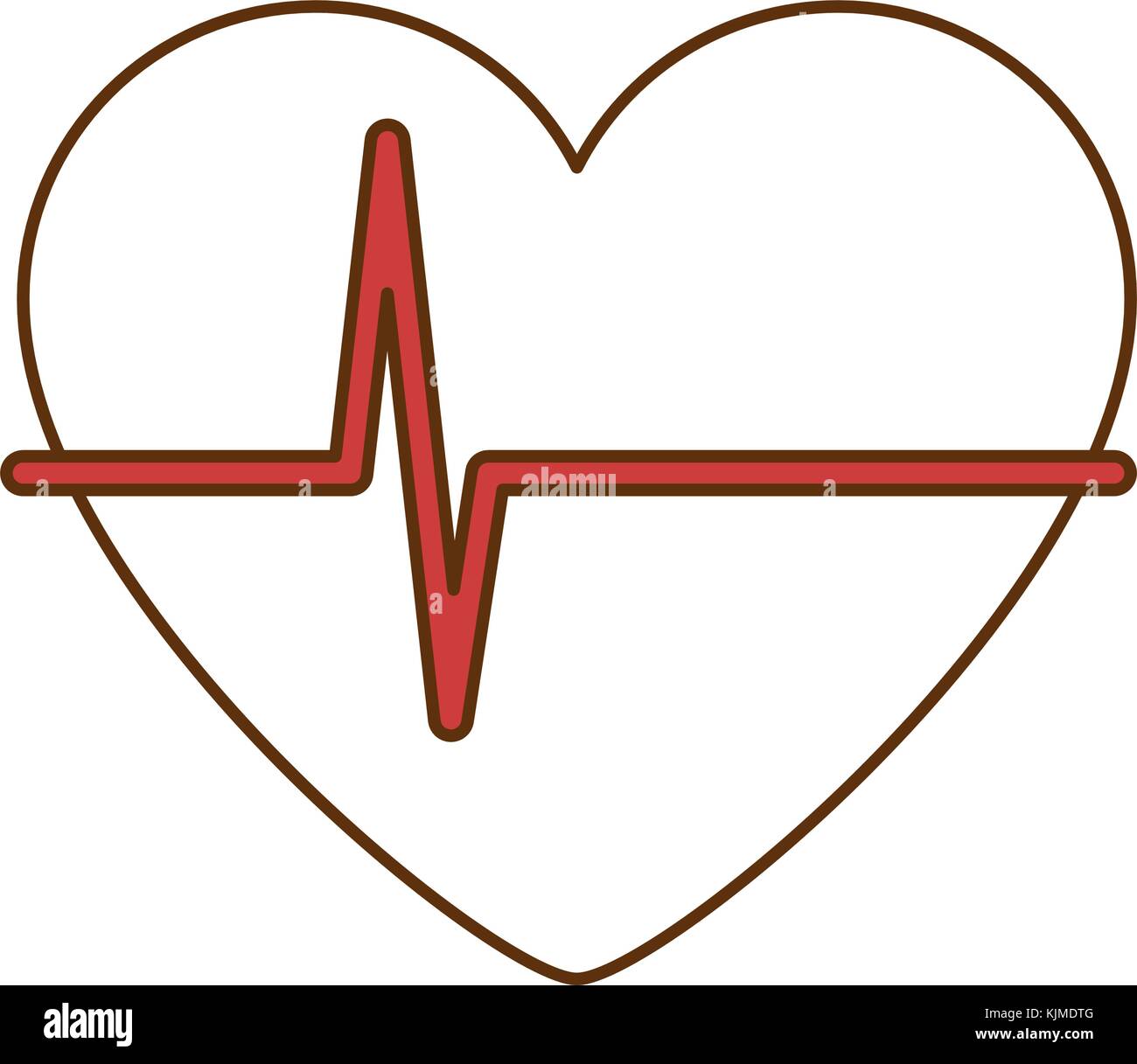 heart with pulse icon vector illustration design Stock Vector Image ...