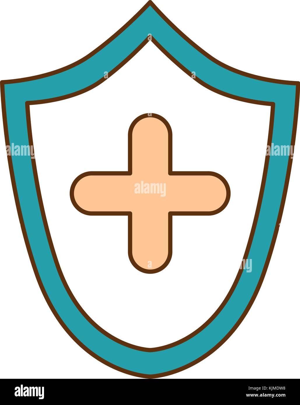 shield with cross icon vector illustration design Stock Vector Image ...