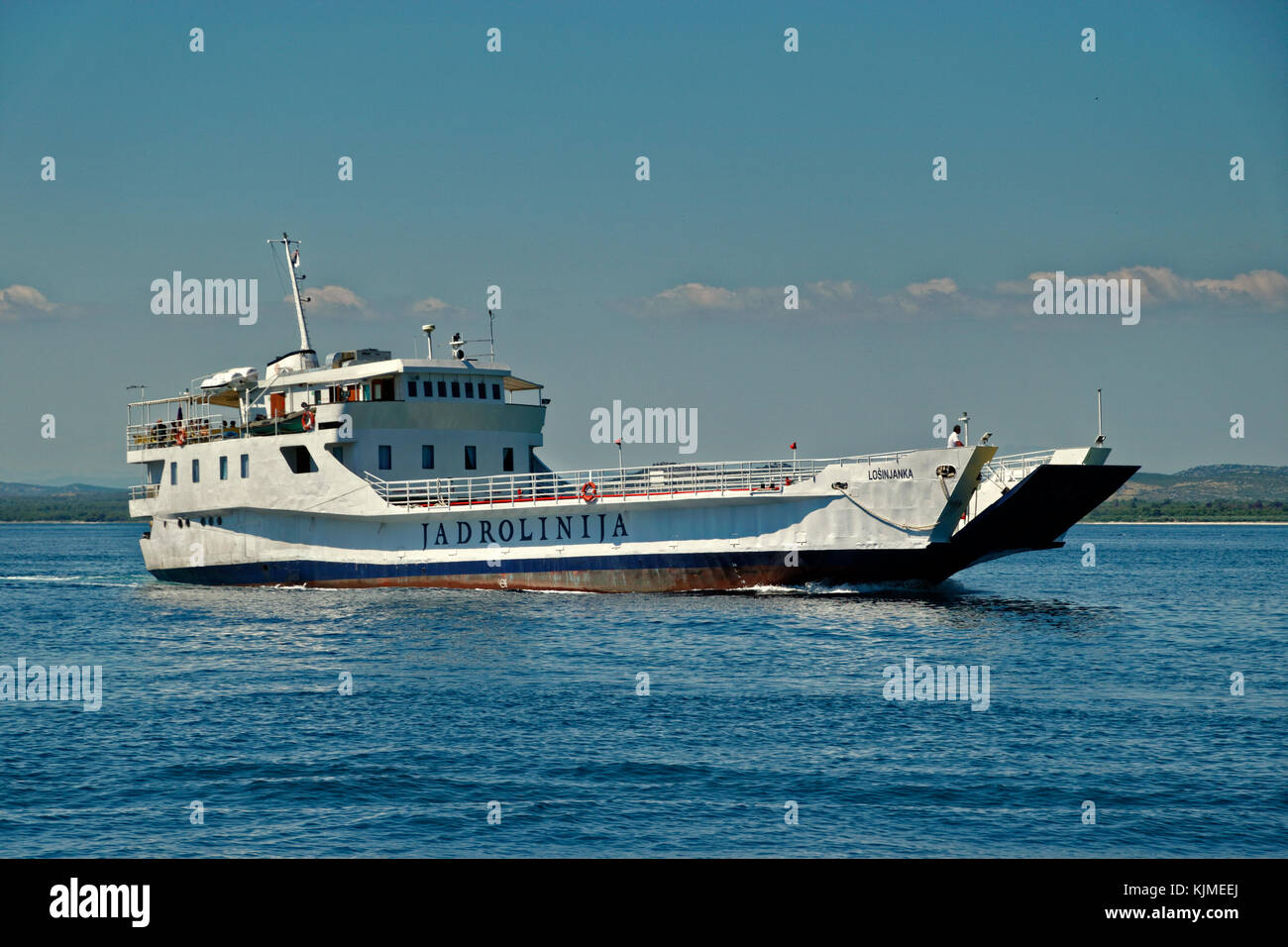 Jadrolinija inter-island ferry offshore Croatia Stock Photo