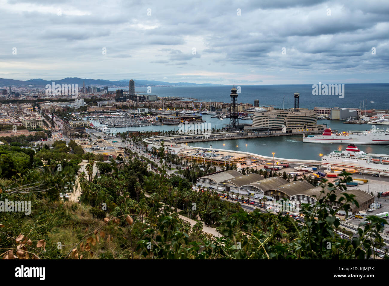 Barcelona birds eye view hi-res stock photography and images - Alamy