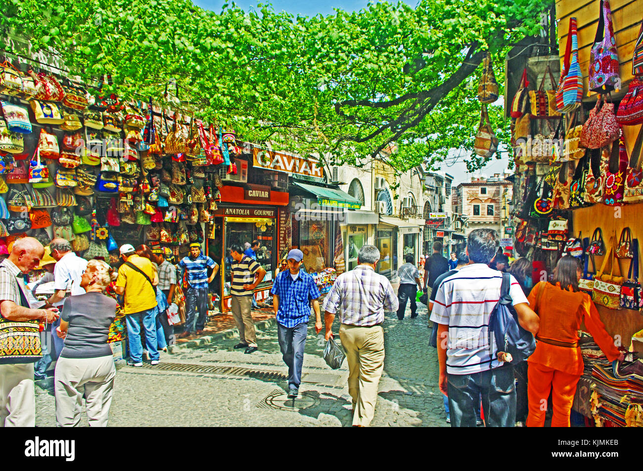 Shopping Street, Istanbul Turkey Stock Photo Alamy