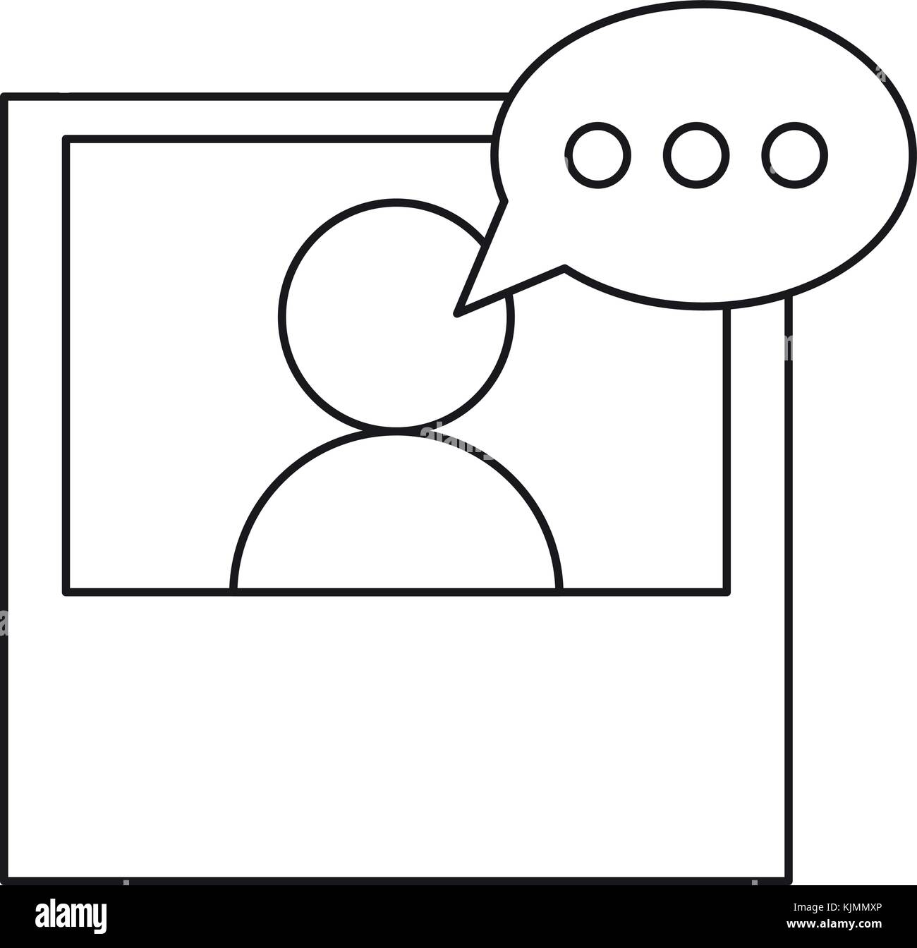 picture with speech bubble icon Stock Vector Image & Art - Alamy