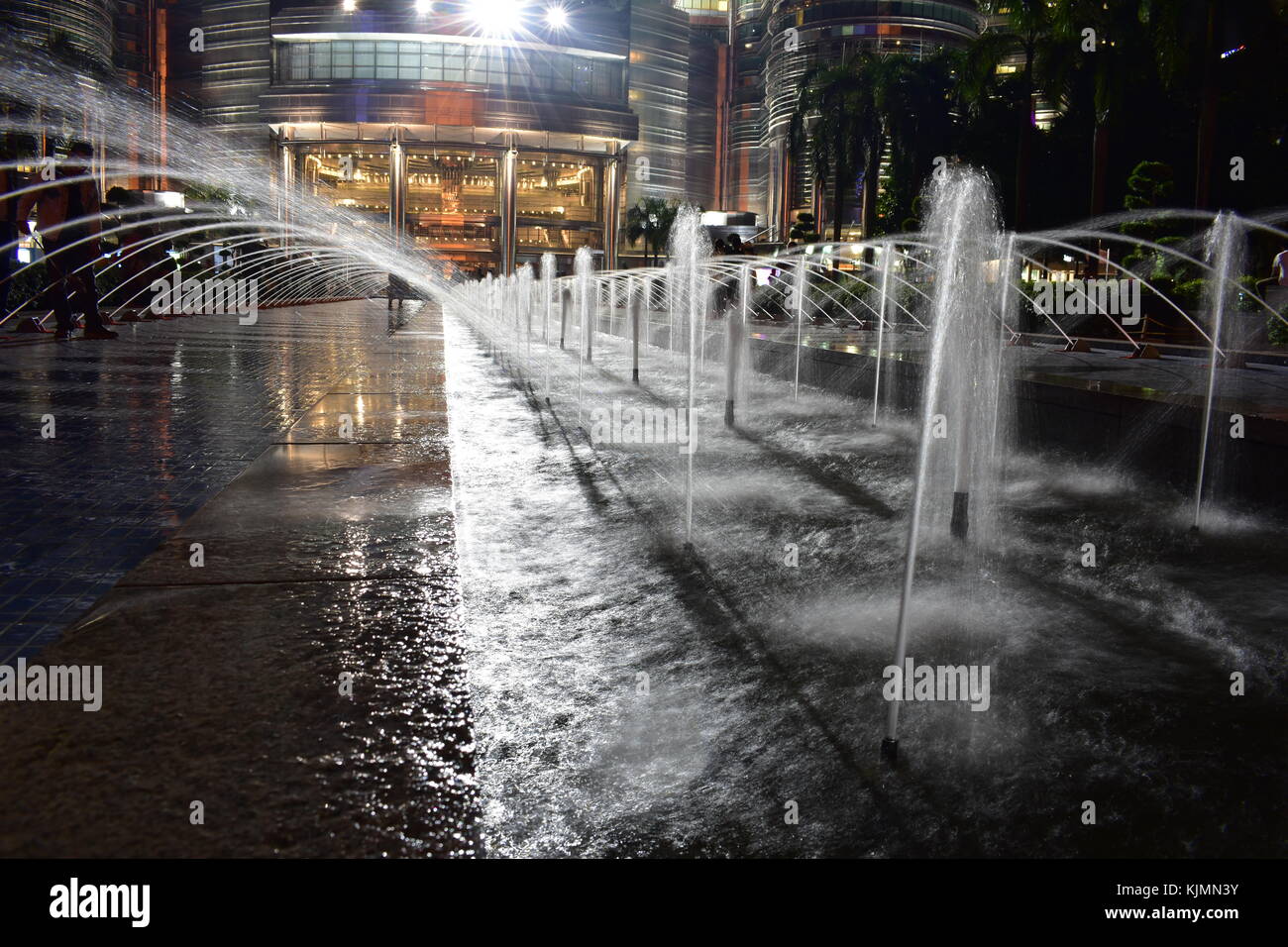 Kuala Lumpur, Malaysia November 3, 2017 The Petronas Towers Water
