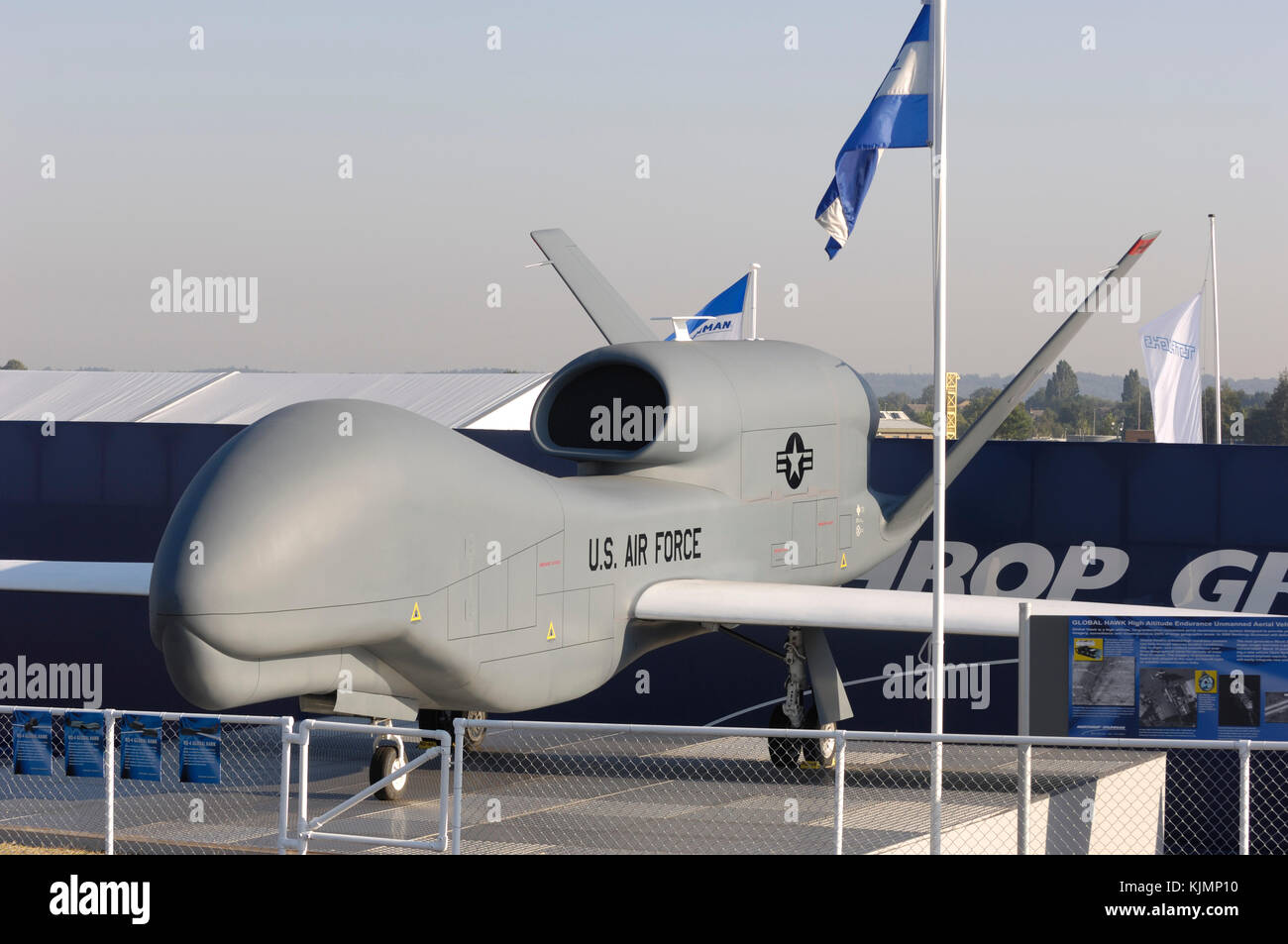 Northrop Grumman RQ4 Global Hawk parked in the staticdisplay at the 2006 Farnborough