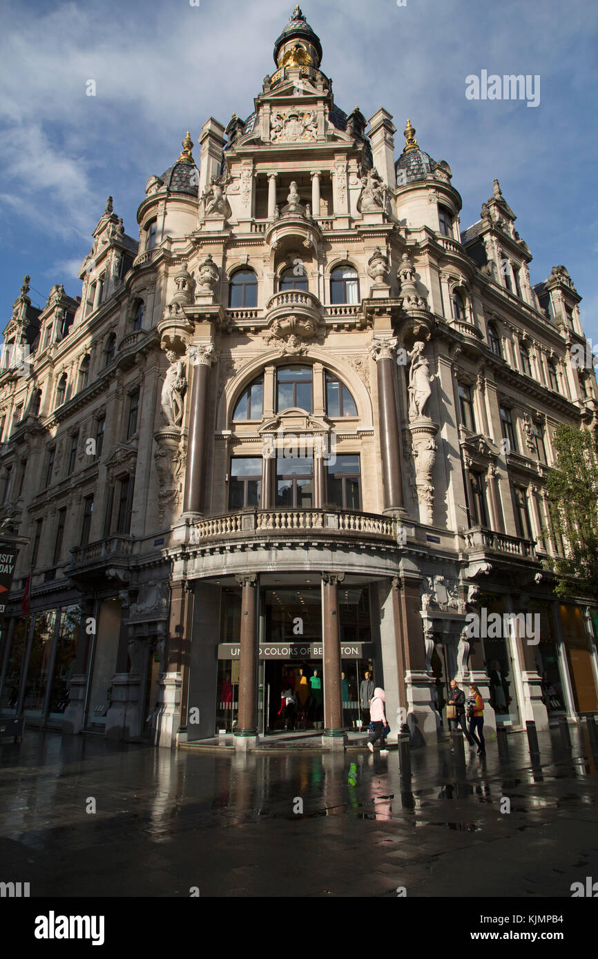 Antwerp belgium meir shopping street hires stock photography and