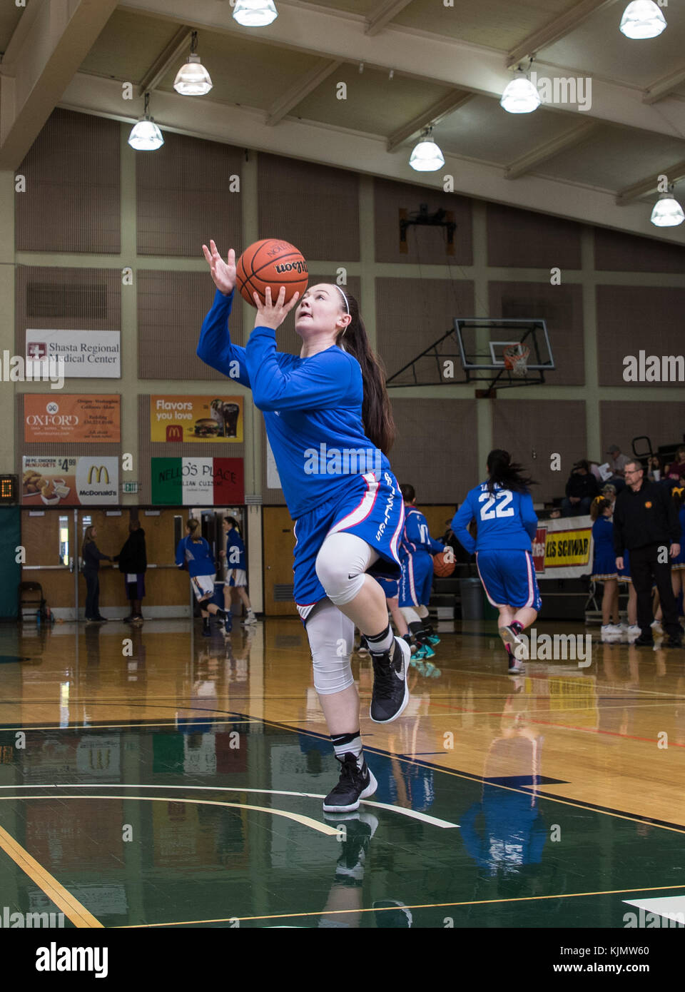 High school basketball action with Fall River vs. Loyalton in at the