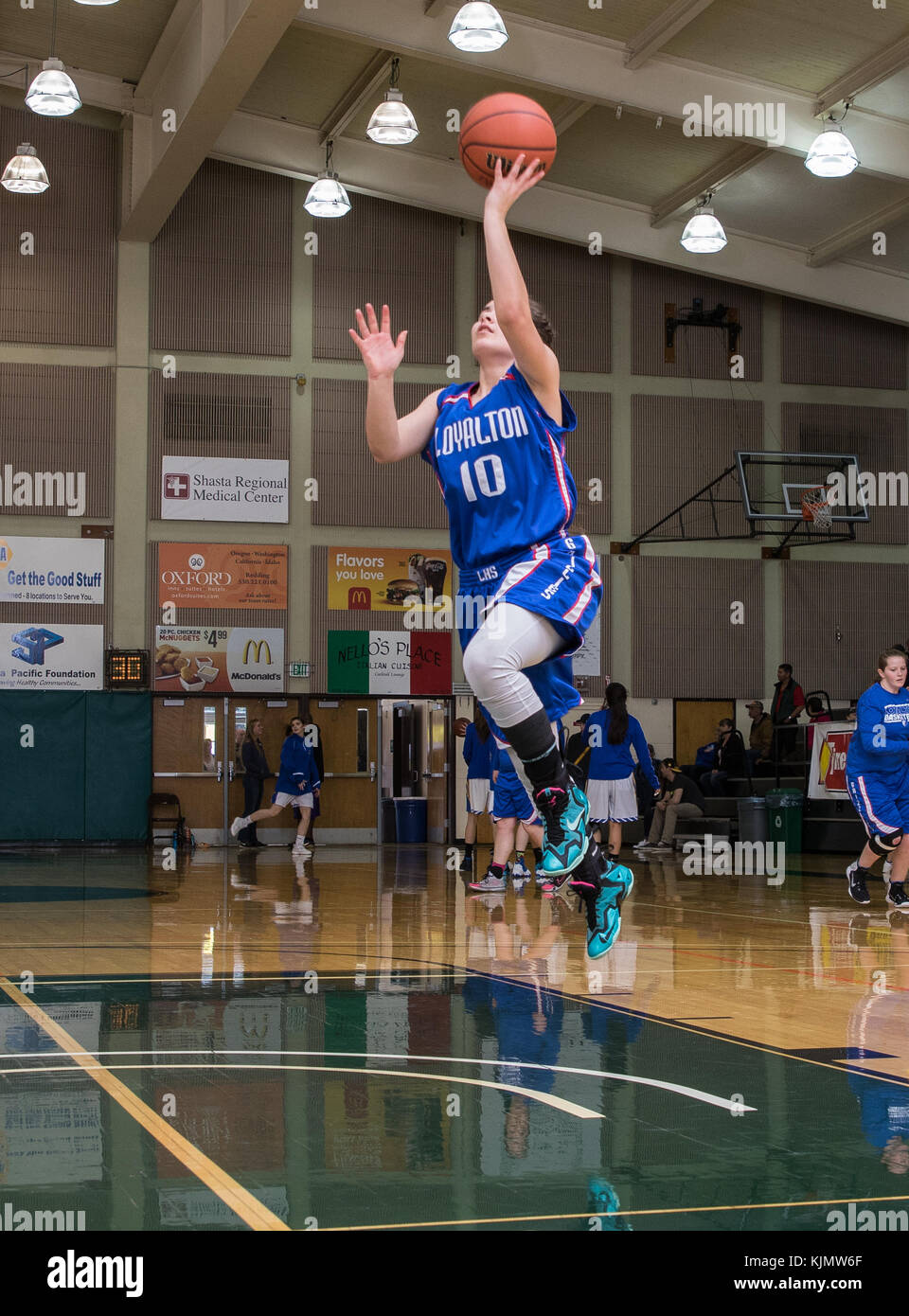 High school basketball action with Fall River vs. Loyalton in at the