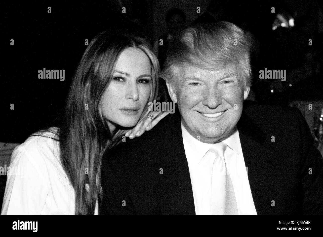 PALM BEACH, FL - 2010: Donald Trump and Melania Knauss at the Mar-A-Lago Club in 2010 in Palm Beach, Florida.   People:  Melania & Donald Trump Stock Photo