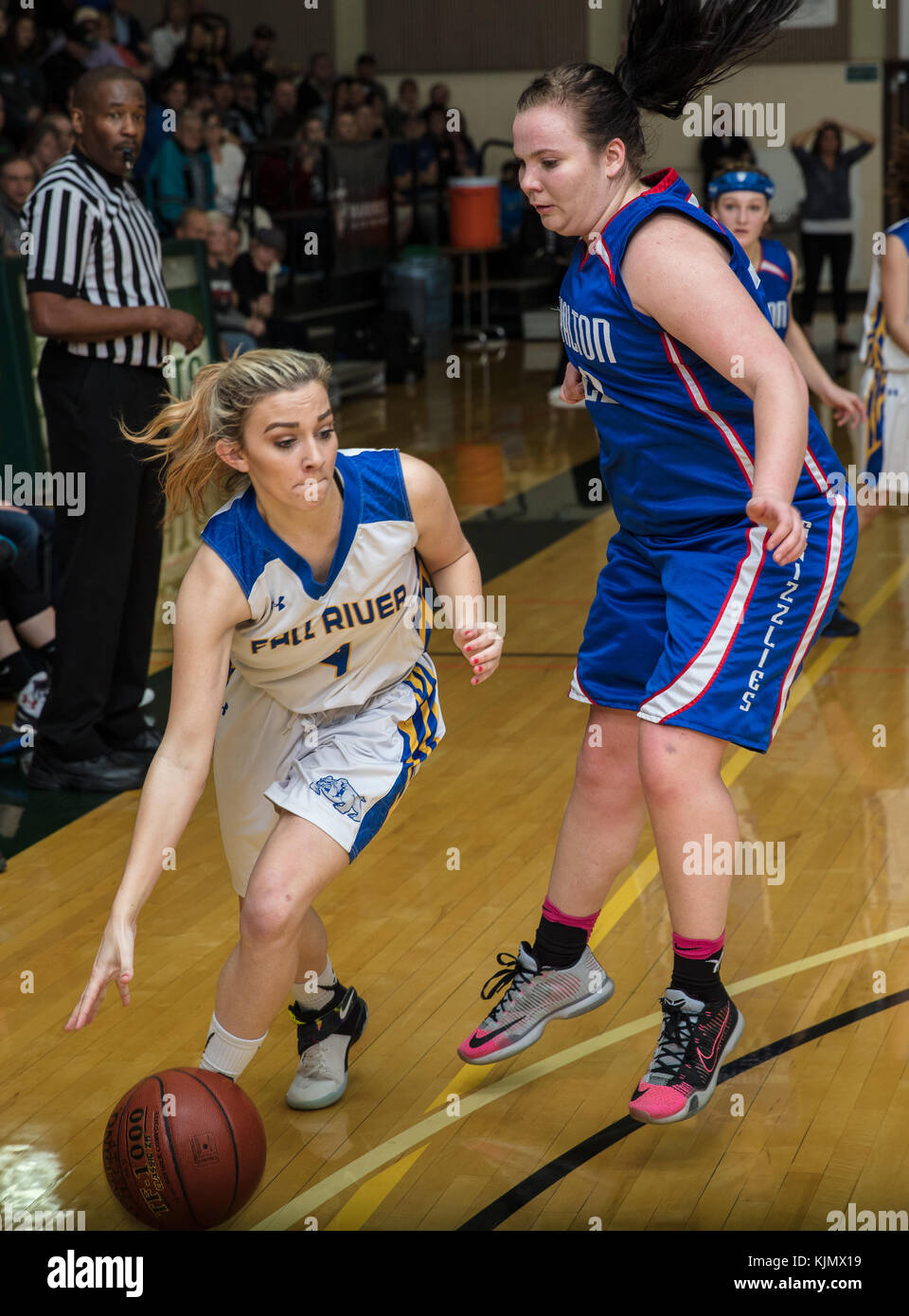 High school basketball action with Fall River vs. Loyalton in at the