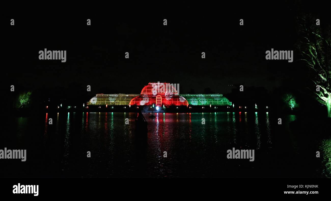Kew Gardens at Christmas Stock Photo