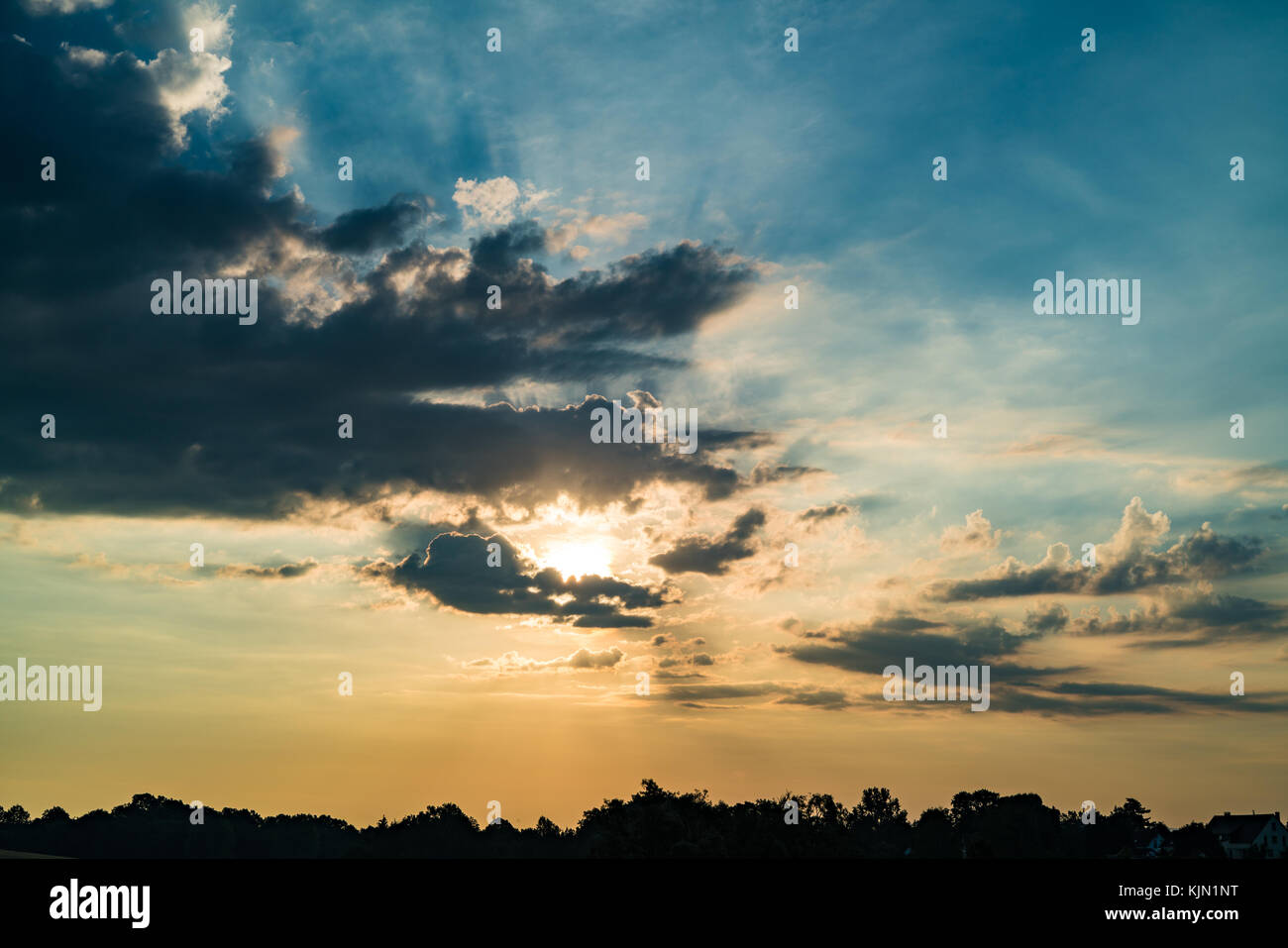 Sunset sky clouds background Stock Photo - Alamy