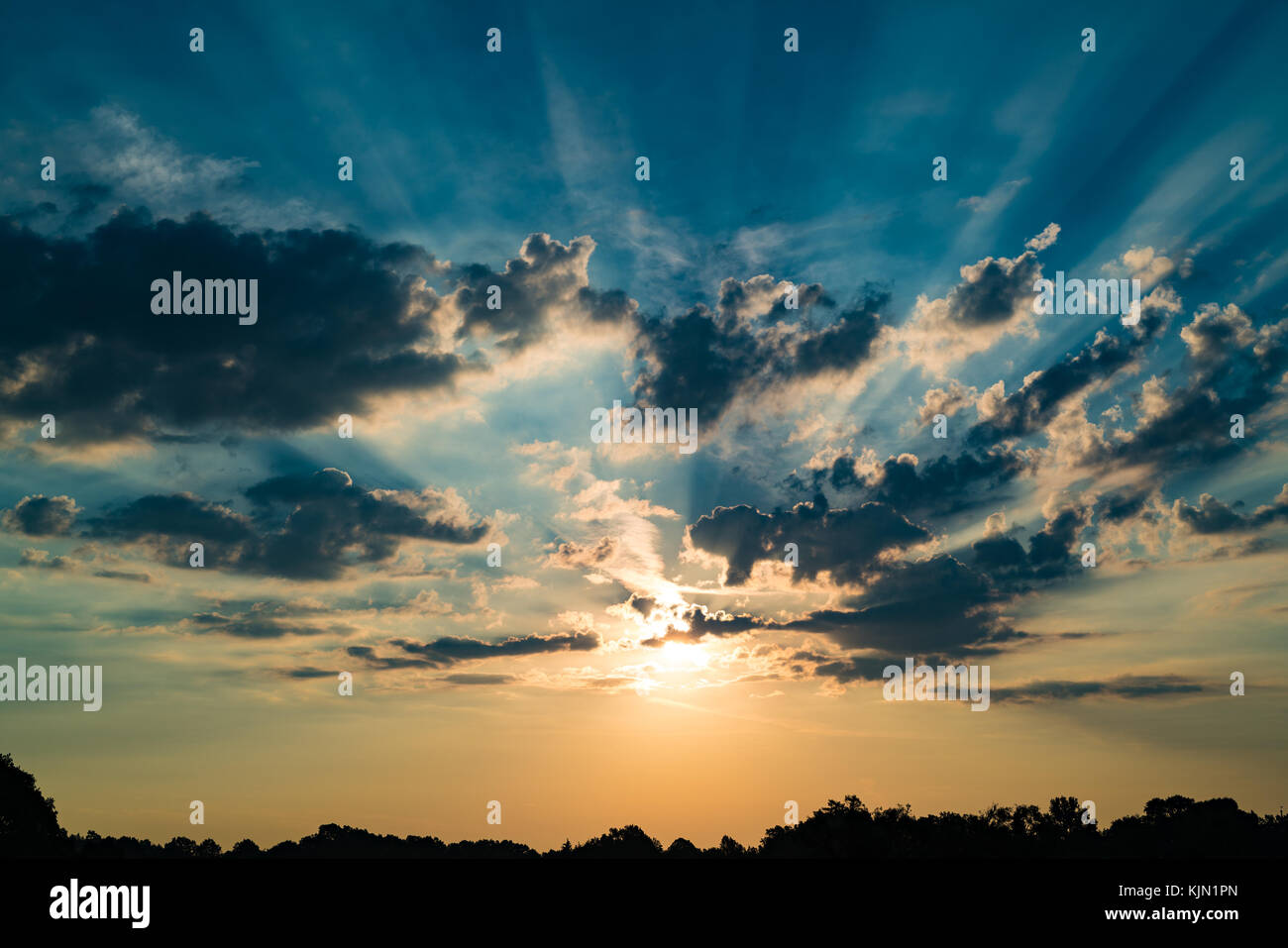 Sunset sky clouds background Stock Photo - Alamy