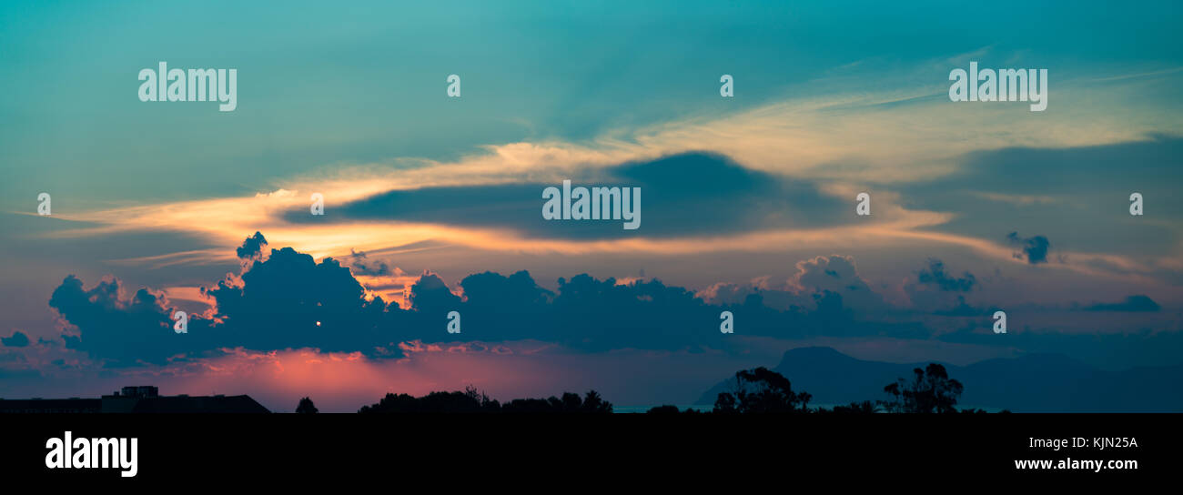 Sunset sky clouds background Stock Photo - Alamy