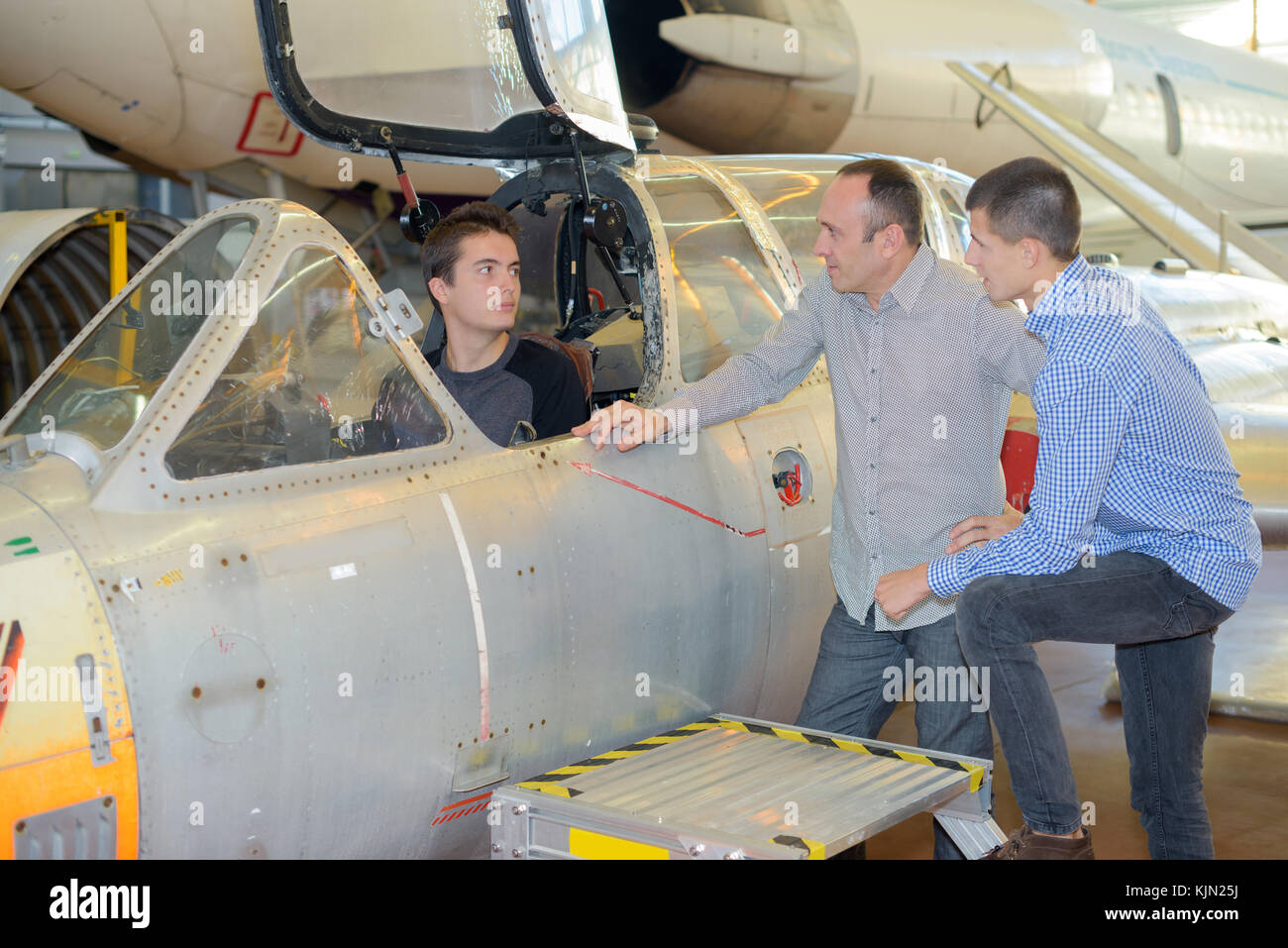 giving the excitement of boarding a military aircraft Stock Photo Alamy