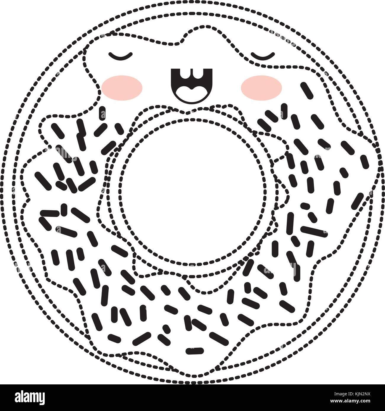 Black silhouette cartoon donut hi-res stock photography and images - Alamy