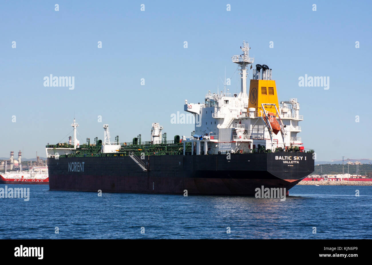 Baltic Sky 1 Oil tanker Stock Photo