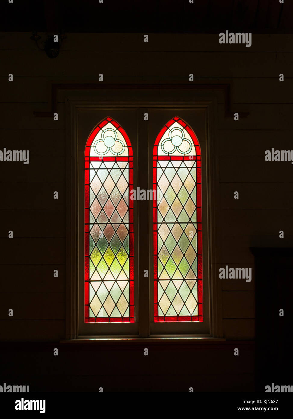 Church Stained Glass Windows Stock Photo Alamy