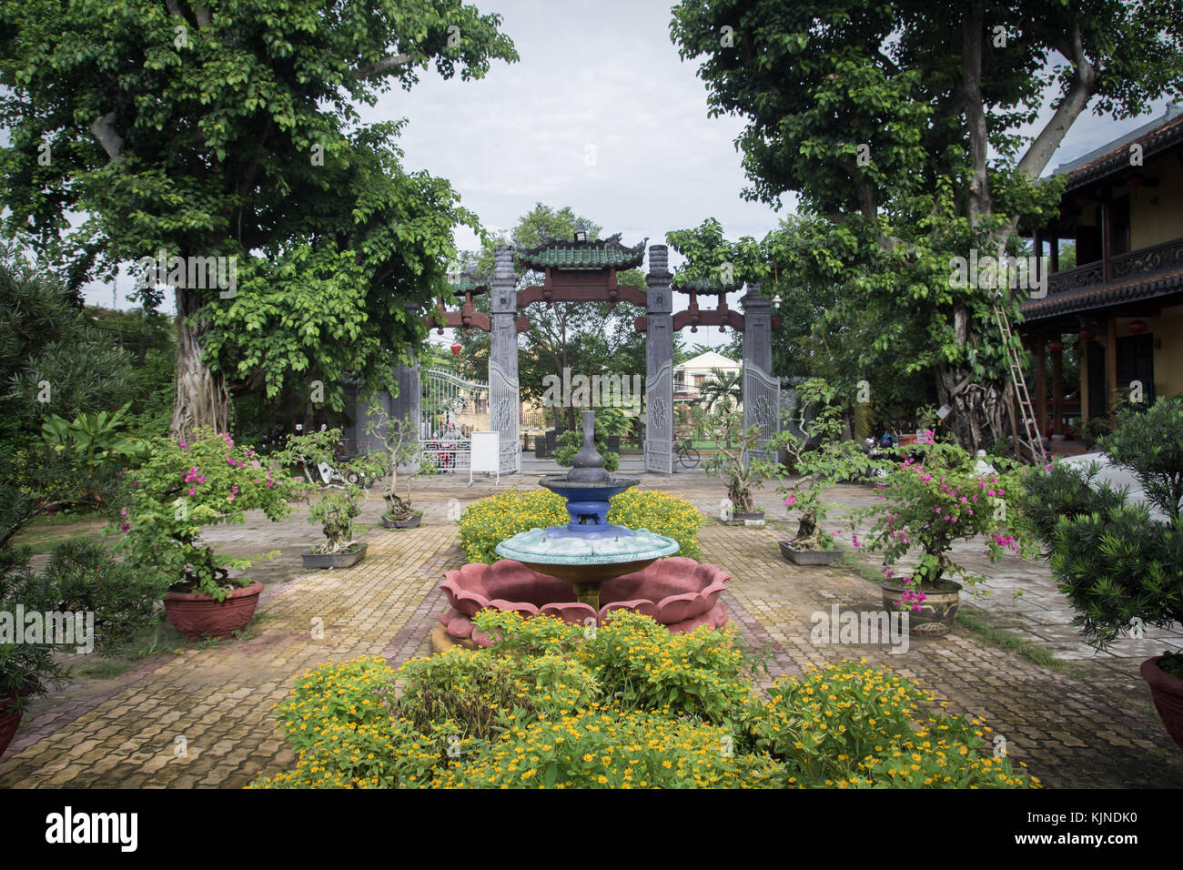 garden of temple in Vietnam Stock Photo