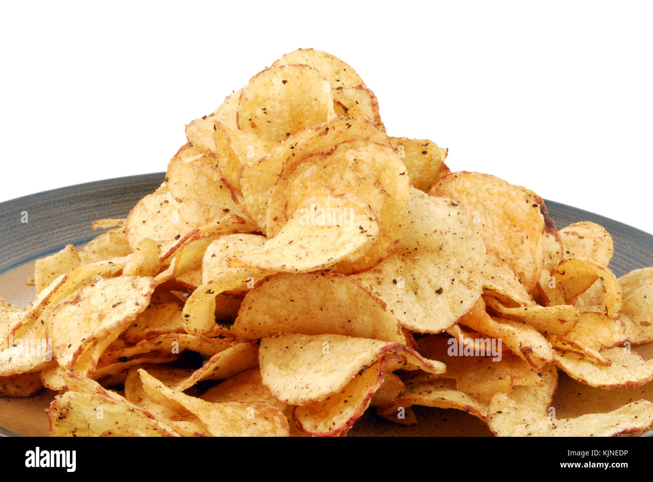 chips crisps on plate Stock Photo Alamy