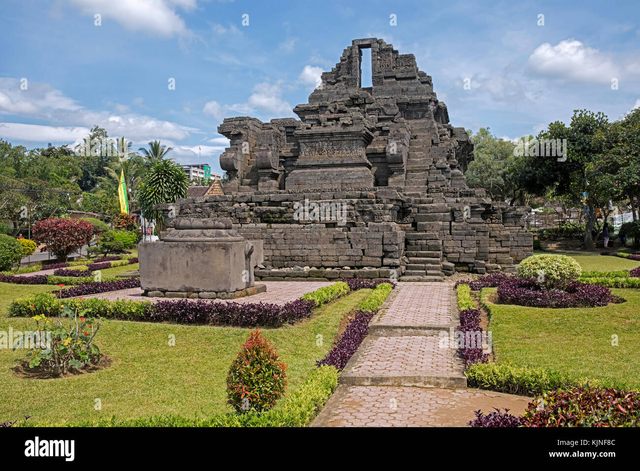 Candi Jago, 13th-century Hindu temple from the Singhasari kingdom in Tumpang near Malang, Tumpang district, East Java, Indonesia Stock Photo