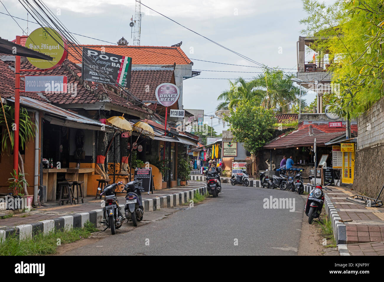 Tourists in bars along street Jalan Bina Ria in the coastal beach town  Lovina, Buleleng Regency on the island Bali, Indonesia Stock Photo - Alamy