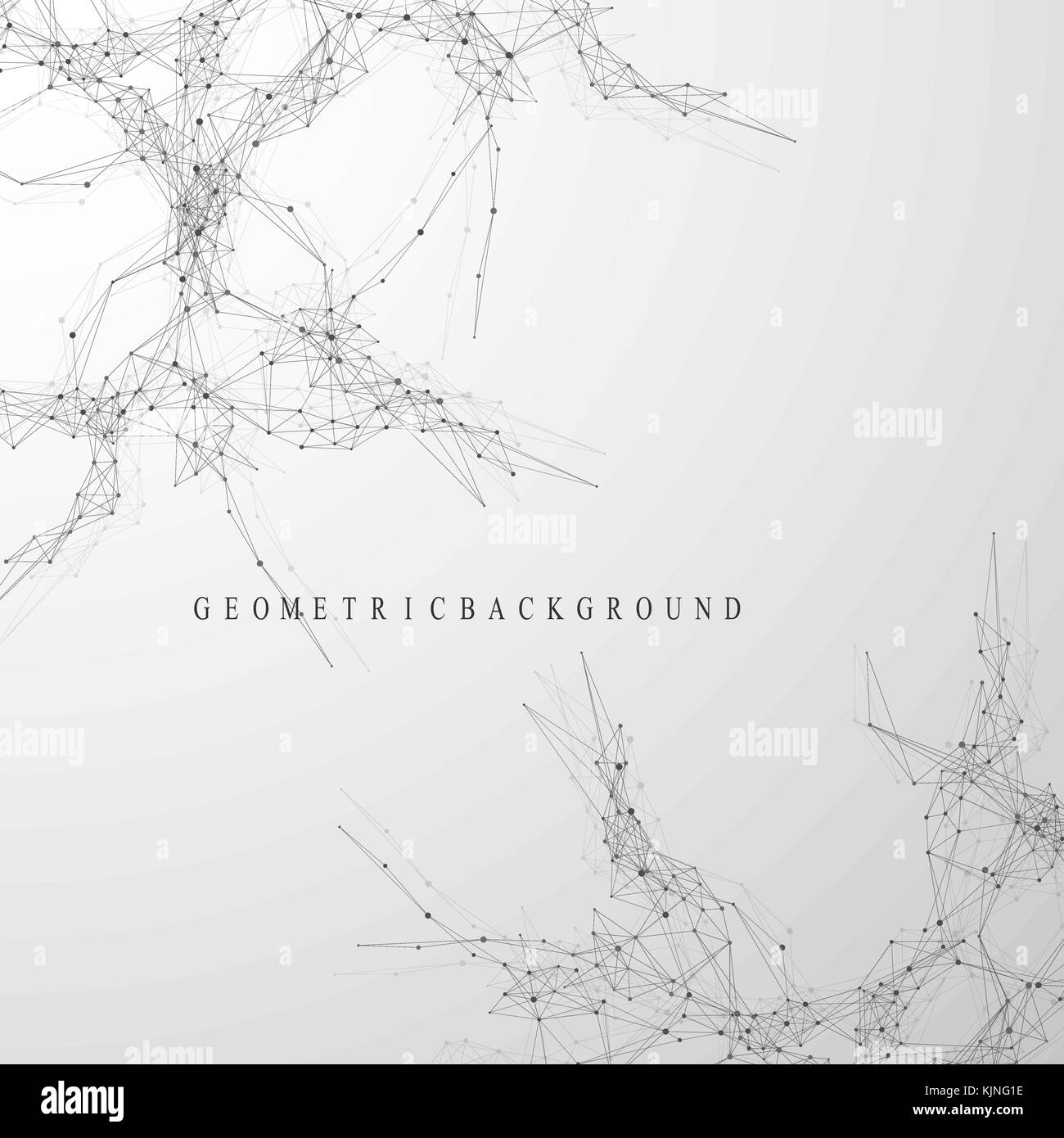 Big data complex. Graphic abstract background communication. Perspective backdrop of depth. Minimal array with compounds lines and dots. Digital data visualization. Vector illustration Big data. Stock Vector