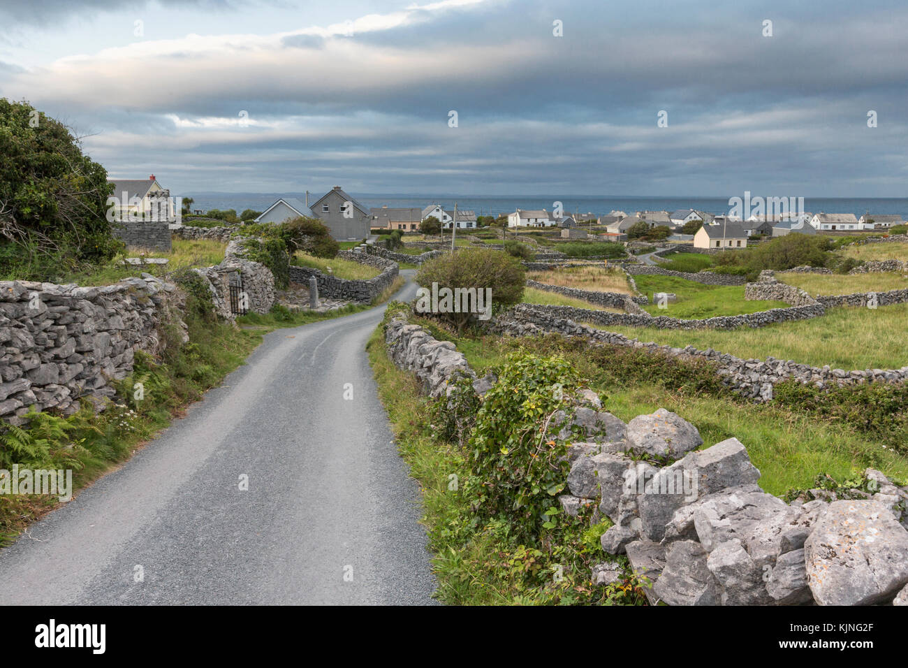 Scenic Landscape of Inis Oírr (Inisheer), one of three islands in the Aran Islands, County Galway, Ireland. Stock Photo