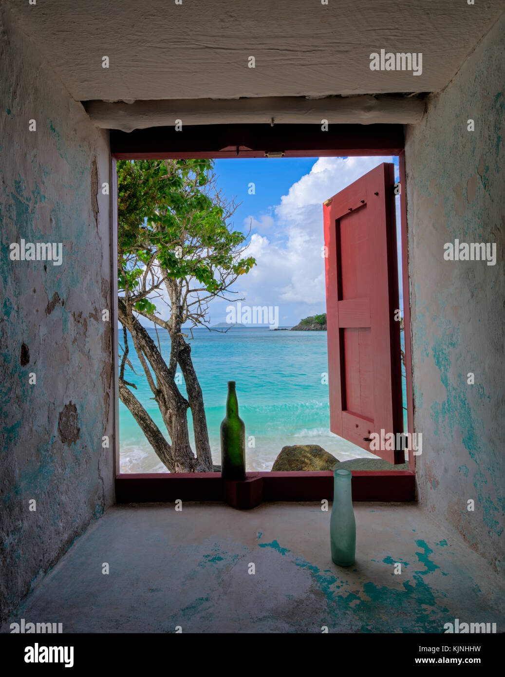 Historic 1680's view of Cinnamon Bay, St. John, US Virgin Islands