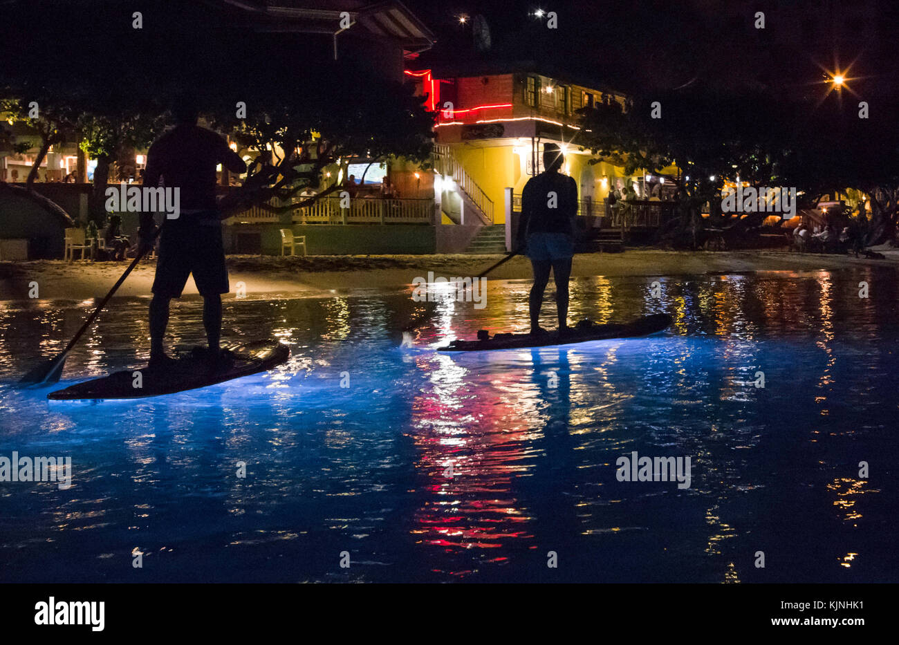 Standup paddle boarding in Cruz Bay, St. John, US Virgin Islands Stock Photo