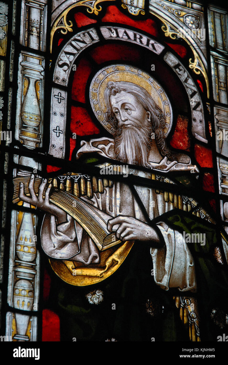Stained Glass Window of Mark inside St Cathedral, Perth