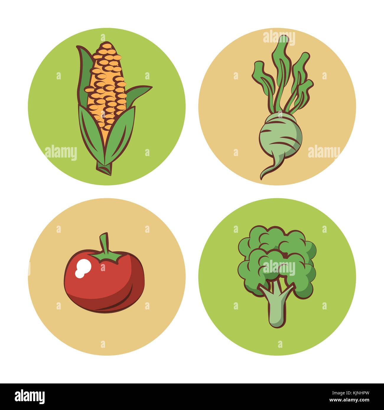 Vegetables icons set Stock Vector Image & Art - Alamy