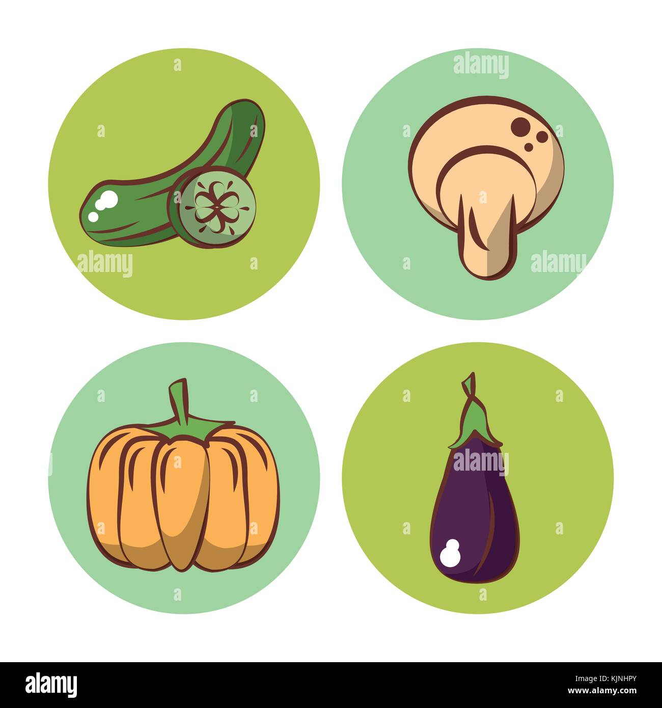 Vegetables icons set Stock Vector Image & Art - Alamy