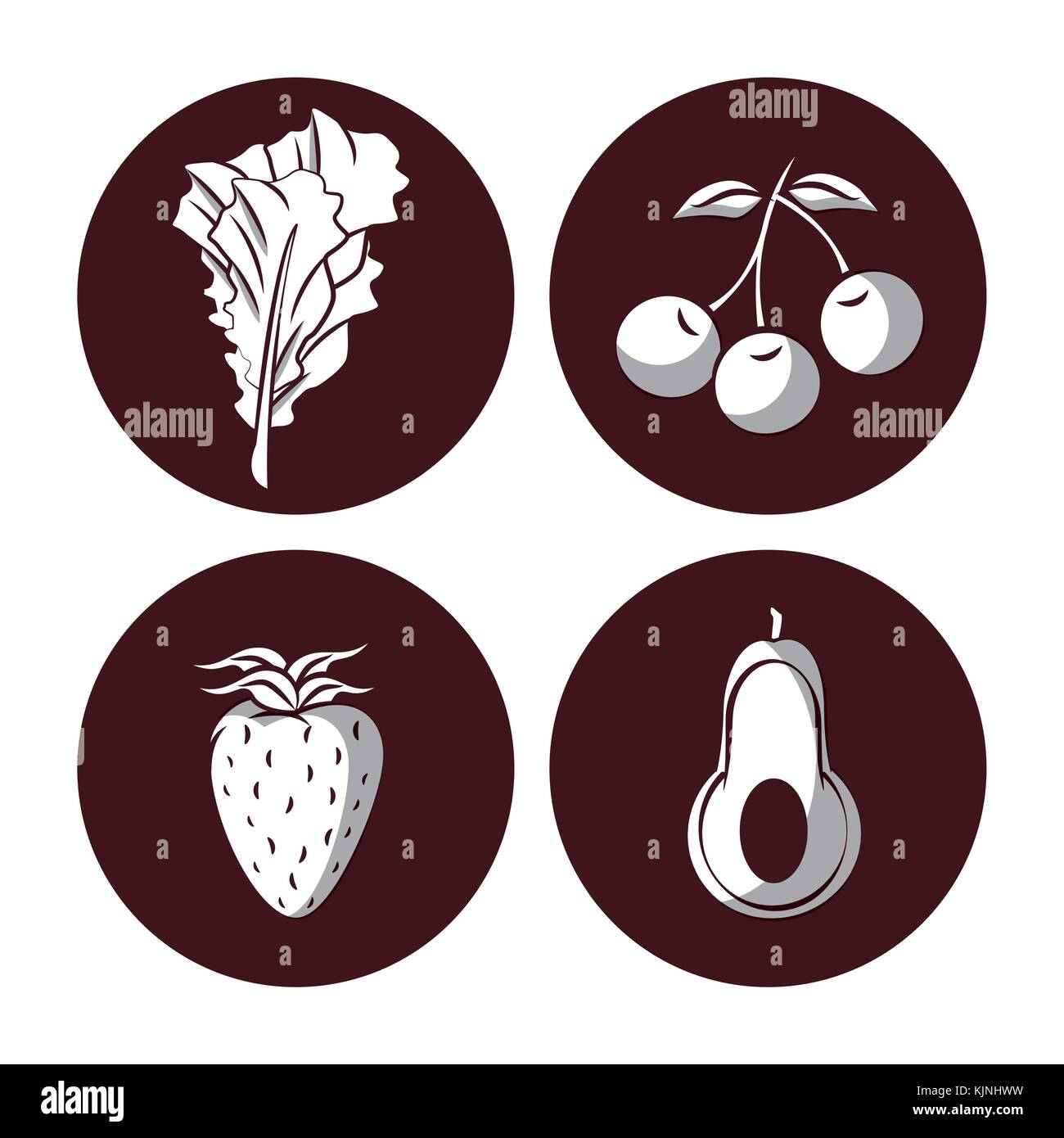 Vegetables icons set Stock Vector Image & Art - Alamy