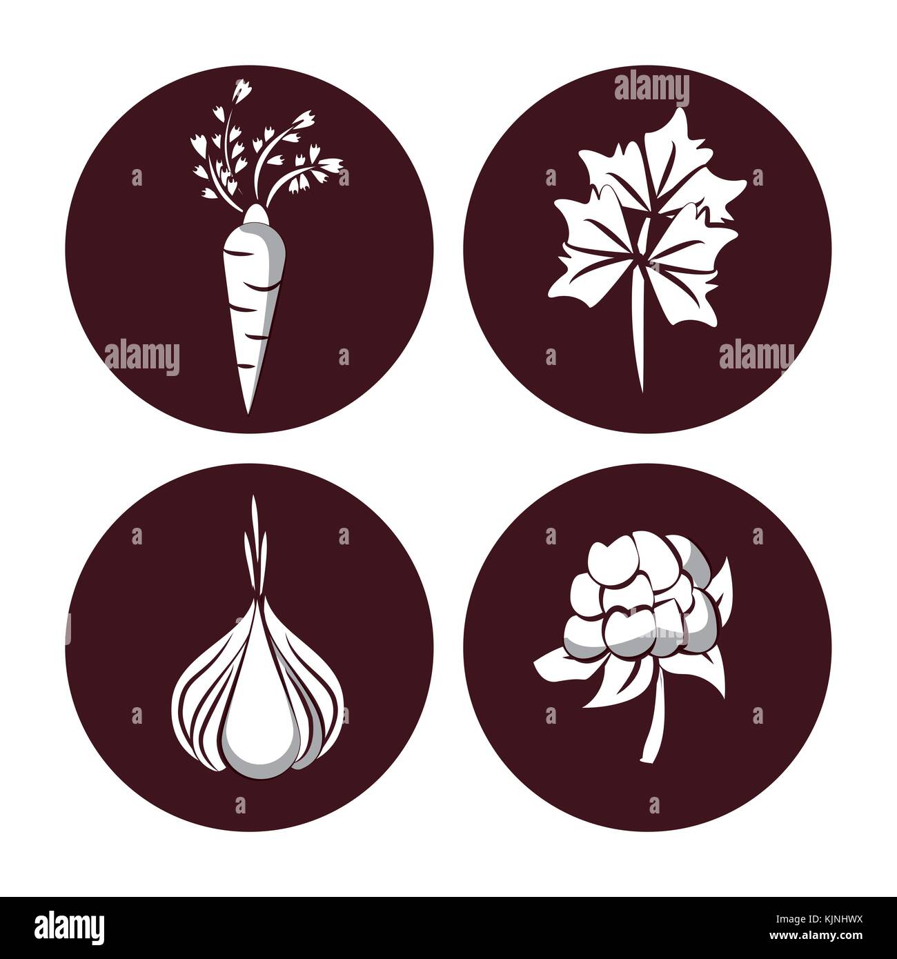 Vegetables icons set Stock Vector Image & Art - Alamy