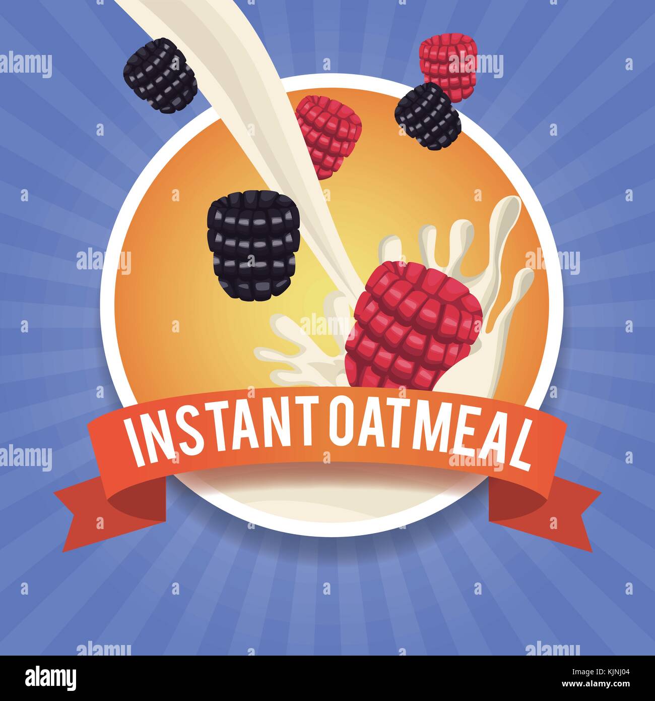 Instant oatmeal label Stock Vector Image & Art Alamy