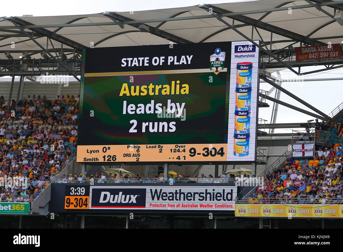 Scoreboard as Australia take the lead during day three of the Ashes