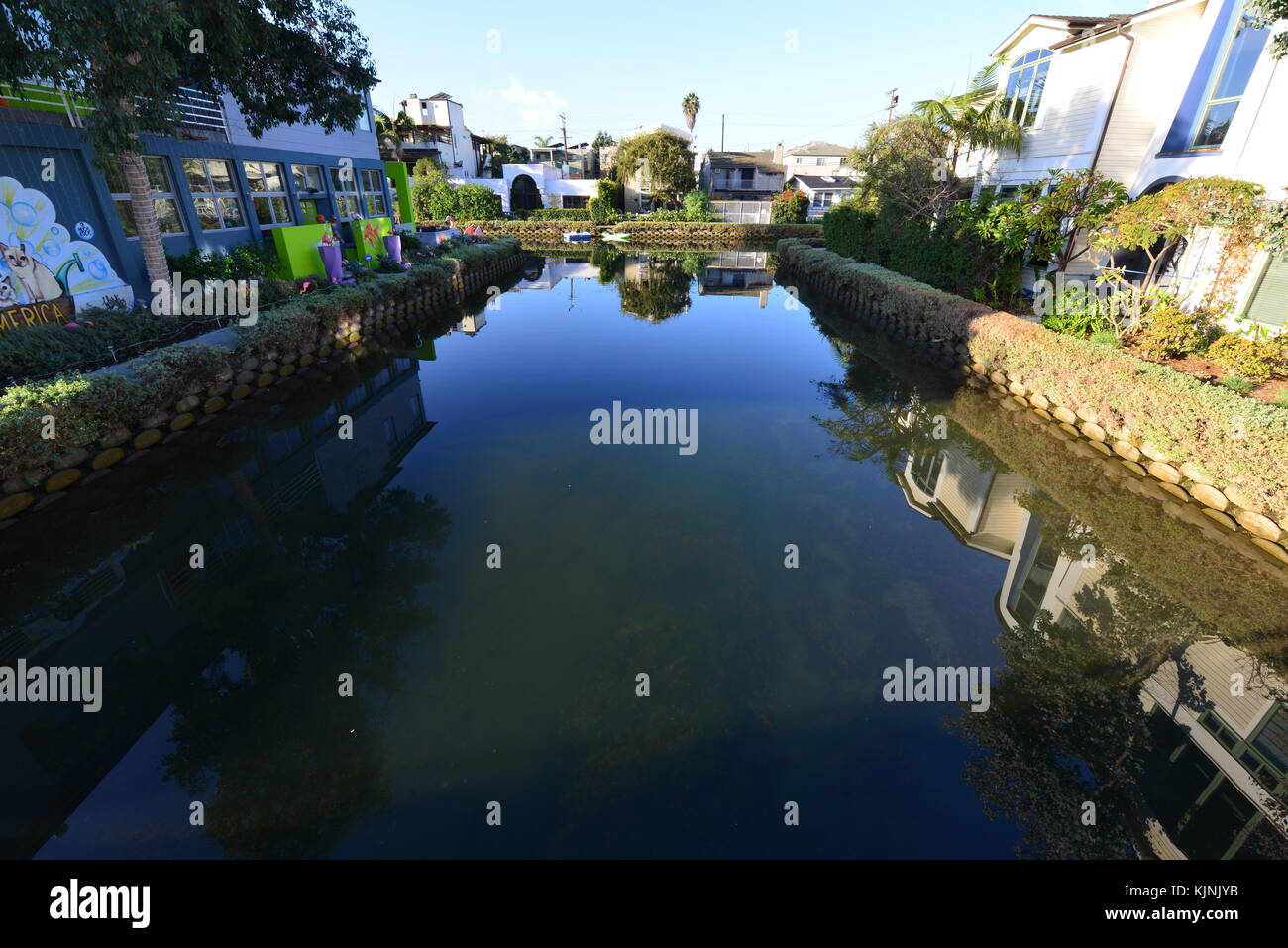 The houses at the Venice Beach Canals Stock Photo - Alamy