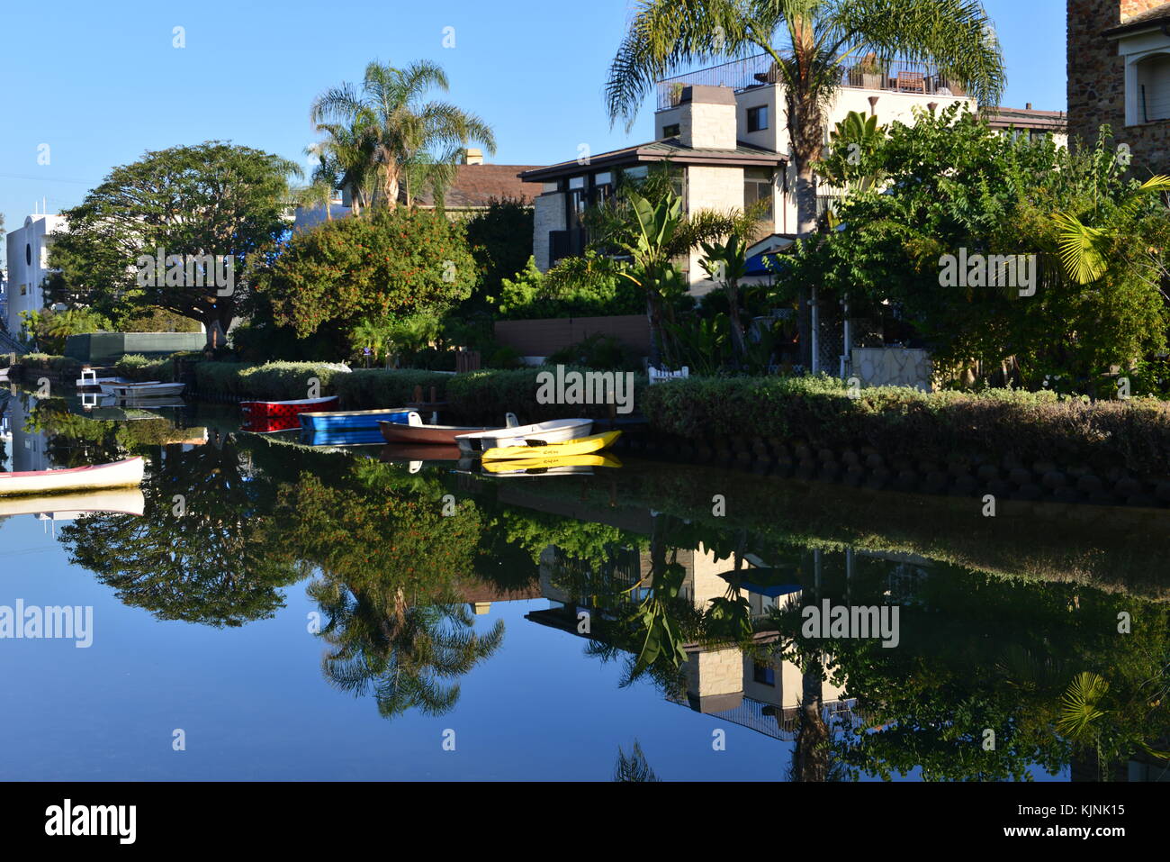 The houses at the Venice Beach Canals Stock Photo - Alamy