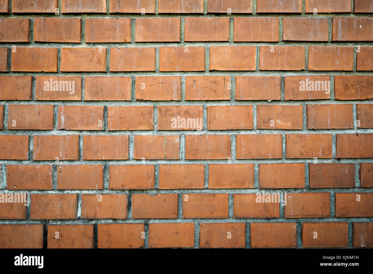 Red brick wall background. Landscape format. Stock Photo