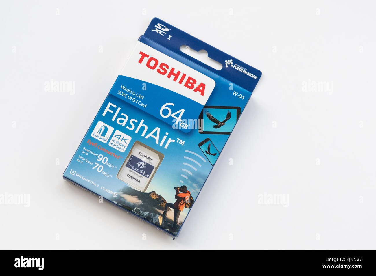 Toshiba FlashAir wireless SD card Stock Photo